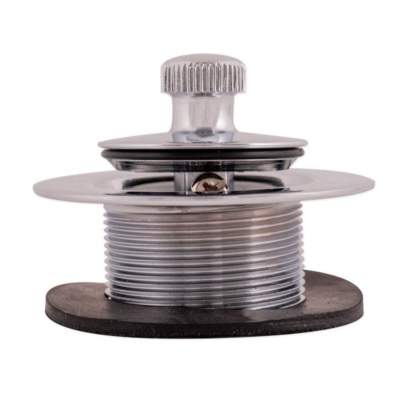 Eastman Lift-N-Turn Bathtub Drain Assembly Kit with Strainer and Stopper  1-3/8 Inch x 16 Fine Thread  Chrome Plated  35231